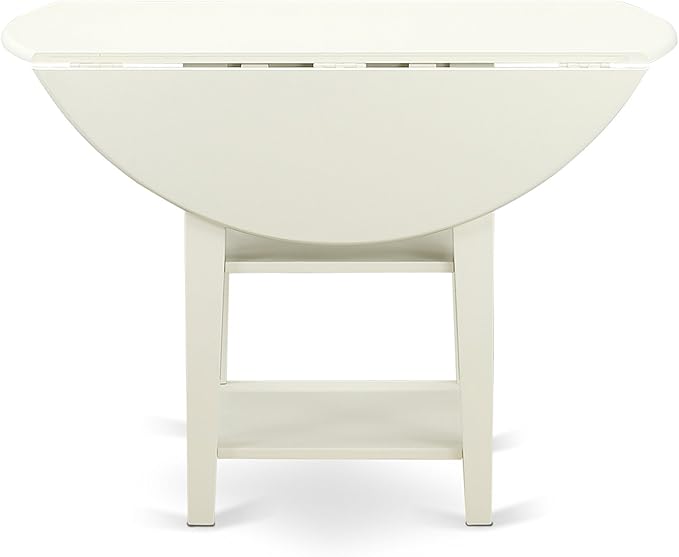 East West Furniture SUAD3-LWH-LC 3 Piece Dining Set Contains a Round Dining - Image 8