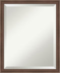 Amanti Art Brown Wall Mirror 22x18 Florence Medium Brown Rectangle Bathroom by AmantiArt