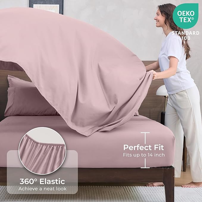 HEVUMYI Rose Gold King Comforter Set - Image 5
