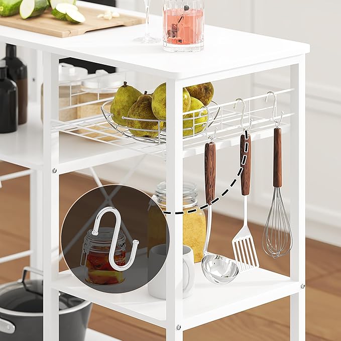 soges 3-Tier Kitchen Baker's Rack Utility Microwave Oven Stand Storage Cart - Image 7