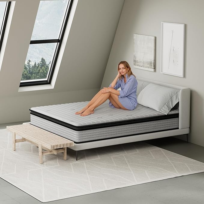 Queen Mattress 12inch in a Box, Memory Foam Hybrid Mattress - Image 4