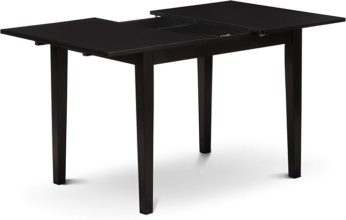 East West Furniture NOCE5-BLK-21 5 Piece Kitchen Table Set - Image 7