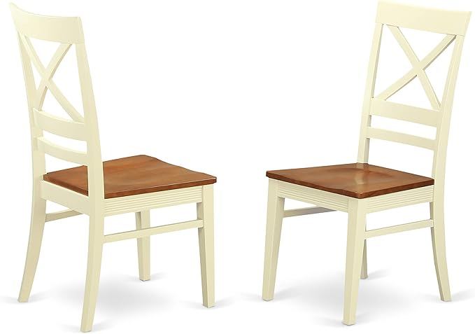 East West Furniture NIQU5-WHI-W 5 Piece Dining Set Includes a Rectangle Dining - Image 6