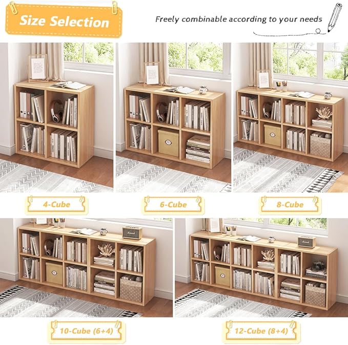 4 Cube Organizer Bookcase - Image 6