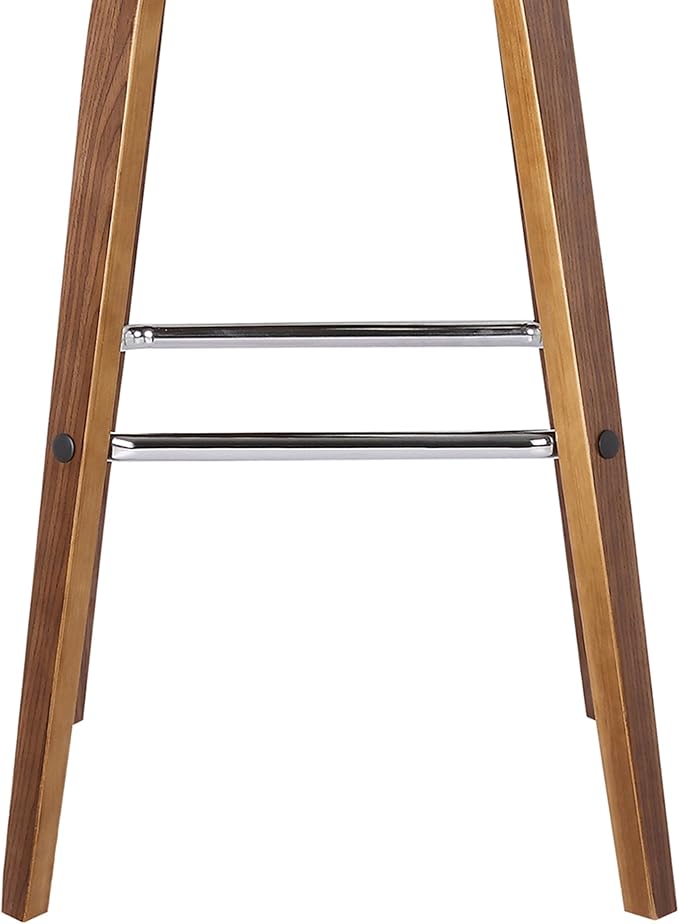Armen Living Vienna 26" Swivel Counter Stool in Walnut Wood Finish - Image 8