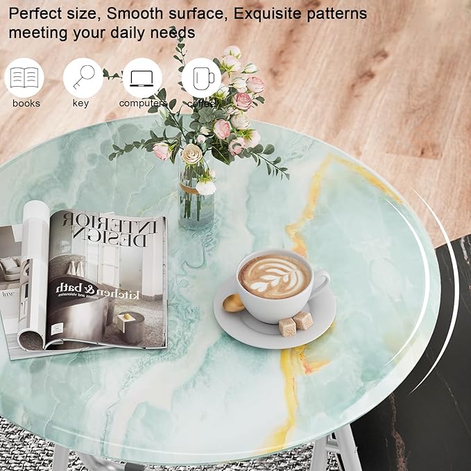 Folding TV Trays, Round Tray Table, Small Foldable Table - Image 4