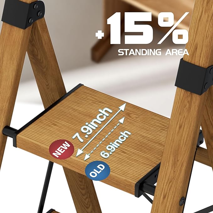 4 Step Ladder, Lightweight Folding Step Stool - Image 7