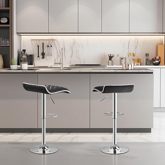 VECELO Bar Stools Set of 4, Adjustable Bar Stools, Bar Height Stools - Image 6