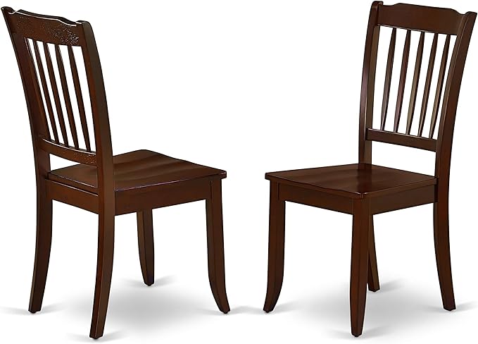 East West Furniture HBDA5-MAH-W 5 Piece Dining Set Includes a Round Dining Table - Image 4
