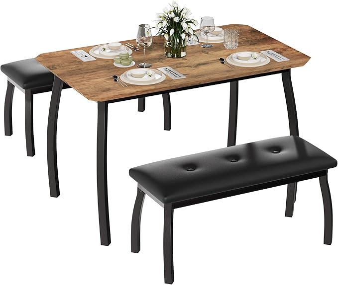 GAOMON Dining Table Set for 4, Metal Frame Kitchen Table Set - Image 8
