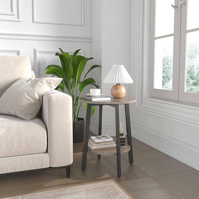 Side Table Set of 2, Small Round End Table - Image 4