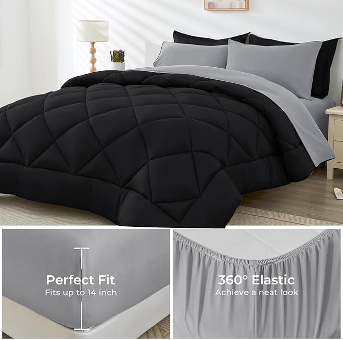 HEVUMYI 120x98 Oversized King Comforter Set - Image 3