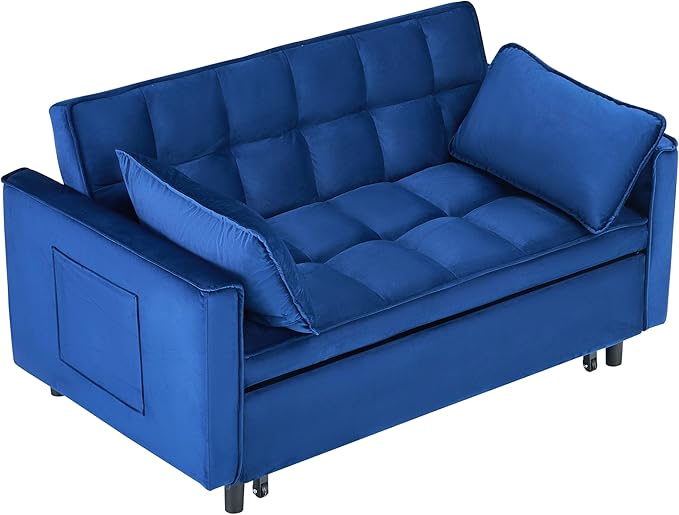 Ball & Cast 55" Convertible Sofa Bed, 3 in 1 Sleeper Sofa W/Pull-Out Bed - Image 13