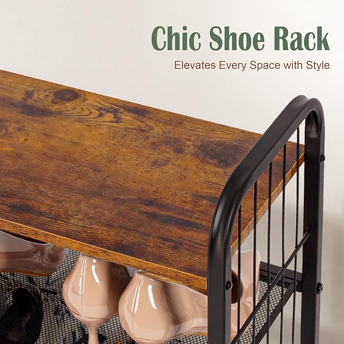 Shoe Rack, 4-Tier Shoe Organizer - Image 6