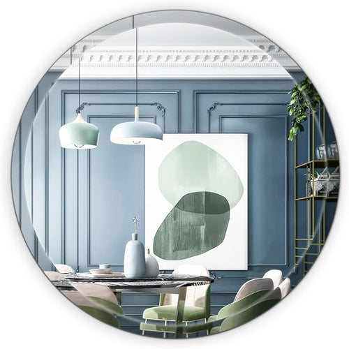 24" Frameless Beveled Round Mirror by UMZODO