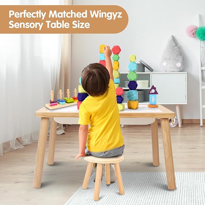 wingyz Wooden Step Stools for Kids, 10 Inch Solid Kids Chairs Perfect Matched - Image 5