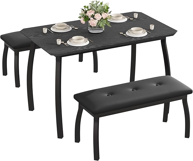 GAOMON Dining Table Set for 4, Metal Frame Kitchen Table Set - Image 8