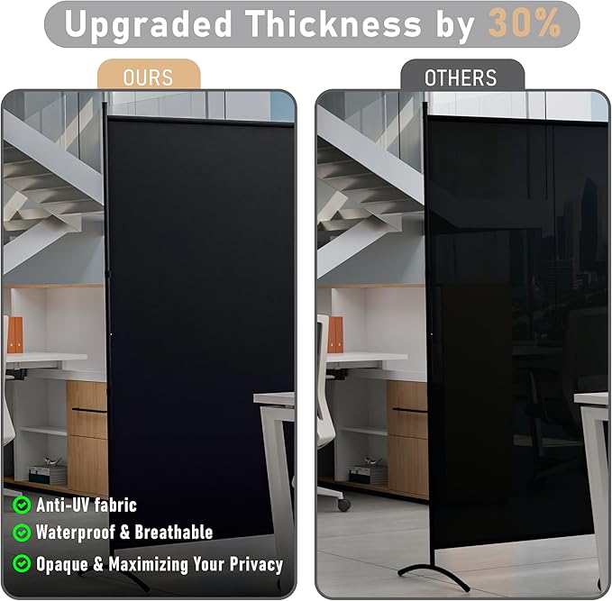 Room Divider 63''W x 71''H Large Single Panel, Privacy Screen - Image 3