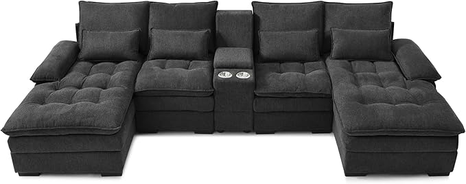 130" U-Shaped Sectional Sofa - Image 5