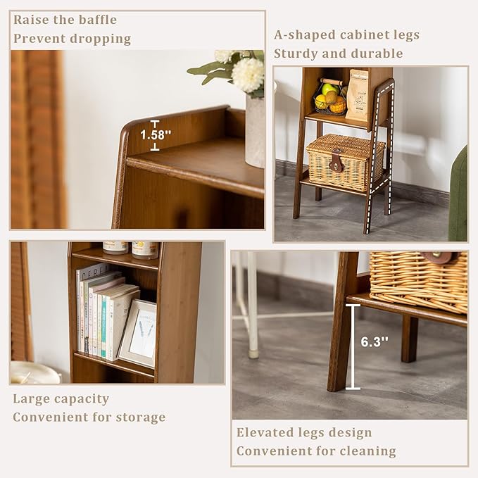 3-Tier Bamboo Bookshelf - Image 5