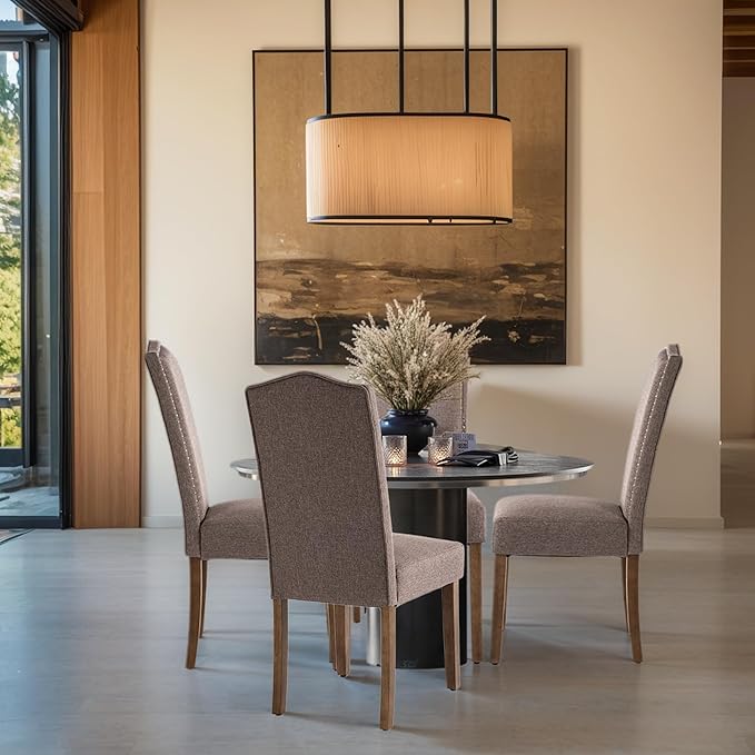 Stylish Upholstered Parsons Dining Chair Kitchen - Image 5