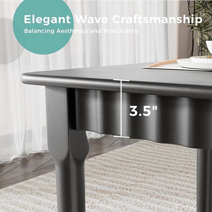 70.8 Inch Solid Wood Dining Table - Image 5
