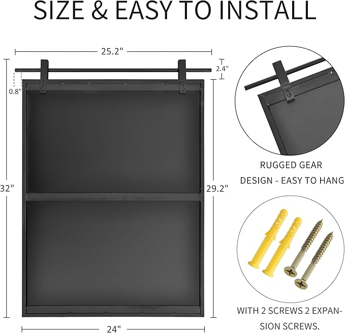 24x32 Inch Rectangle Bathroom Vanity Mirror - Image 6
