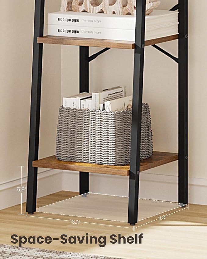 Ladder Shelf, Bookshelf Bookcase, Freestanding Corner Storage Shelve - Image 5