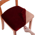 Smiry Velvet Seat Covers for Dining Room Chair Set of 2, Stretch Fit Removable by Smiry