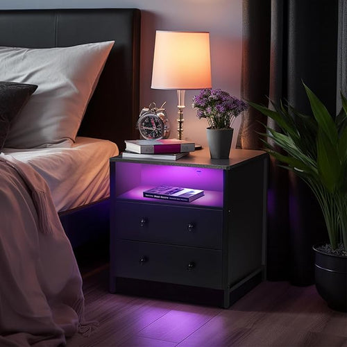 27 Inch Wide Night Stand, Large Wood Night Stand - Image 2