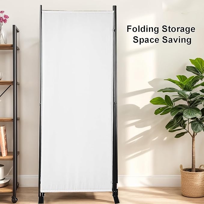 Room Divider 3-Panel Privacy Screen, Portable Screen Steel Frame - Image 4
