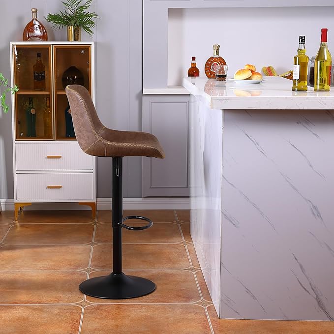 Bar Stools Set of 2, Swivel Counter Height Barstools - Image 8