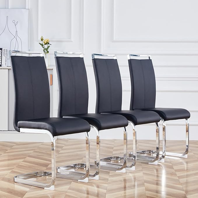 Dining Chairs Set, Kitchen Modern Metal Chairs - Image 4