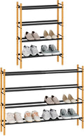STORAGE MANIAC Expandable Shoe Rack, 12 Pairs Stackable Small Shoe Rack by STORAGEMANIAC