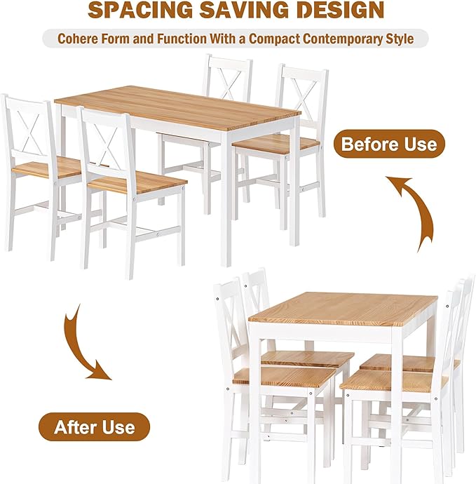 SogesHome 47.2'' Dining Table Set - Image 5