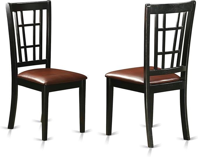 East West Furniture PLNI9-BCH-LC 9 Piece Dining Room Table Set Includes an Oval - Image 4