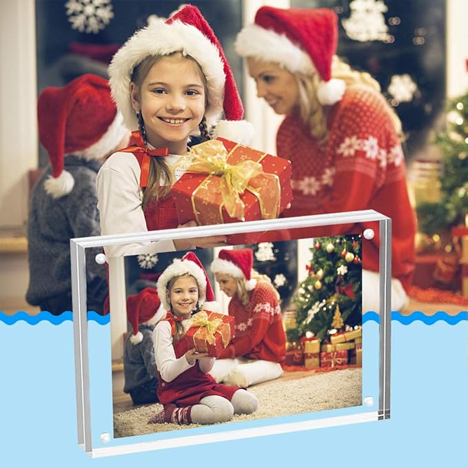 HELPLEX Acrylic Frames, 2 Pack 6x8, 24mm Thick, Free Standing - Image 6