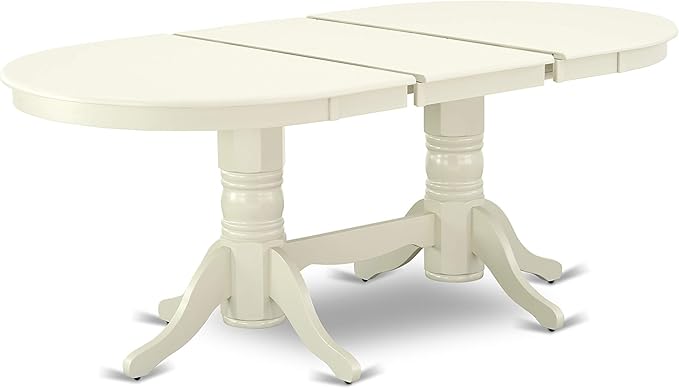East West Furniture VAKE7-LWH-W 7 Piece Dining Set Consist of an Oval Dining - Image 6
