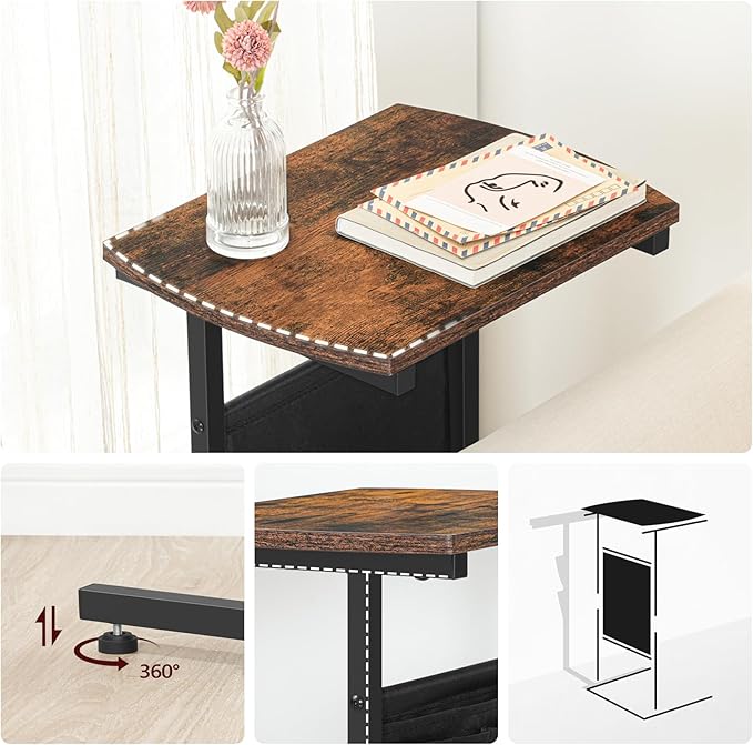 HOOBRO C Shaped End Table Set of 2, Small Side Table - Image 7