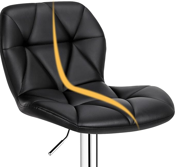 Yaheetech Bar Stools Set of 4, Adjustable PU Leather Swivel Barstools, Modern - Image 10