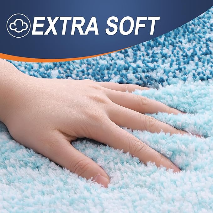 OLANLY Bathroom Runner Rugs 47x24, Extra Soft Absorbent Microfiber Bath Rugs - Image 2