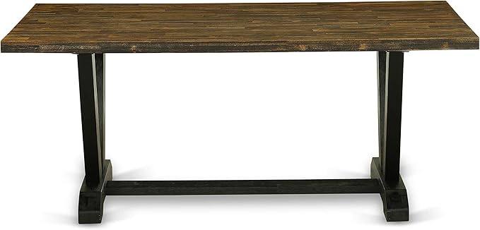 East West Furniture V677FL624-9 9 Piece Kitchen Table Set Includes a Rectangle - Image 5