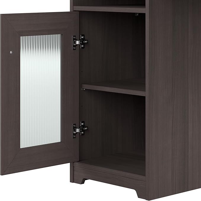 Bush Furniture Cabot L Shaped Computer Desk in Heather Gray | Corner Table - Image 6