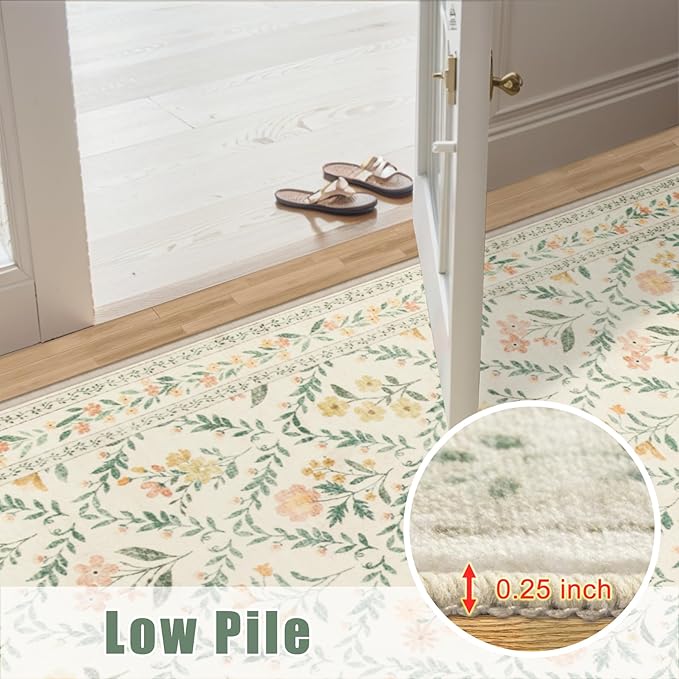 Runner Rug for Entryway: 2x10 Kitchen Rugs Non Slip Washable Ultra-Thin Soft - Image 9