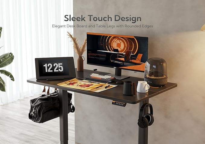 Claiks Electric Standing Desk, Adjustable Height Stand up Desk, 48x24 Inches - Image 6