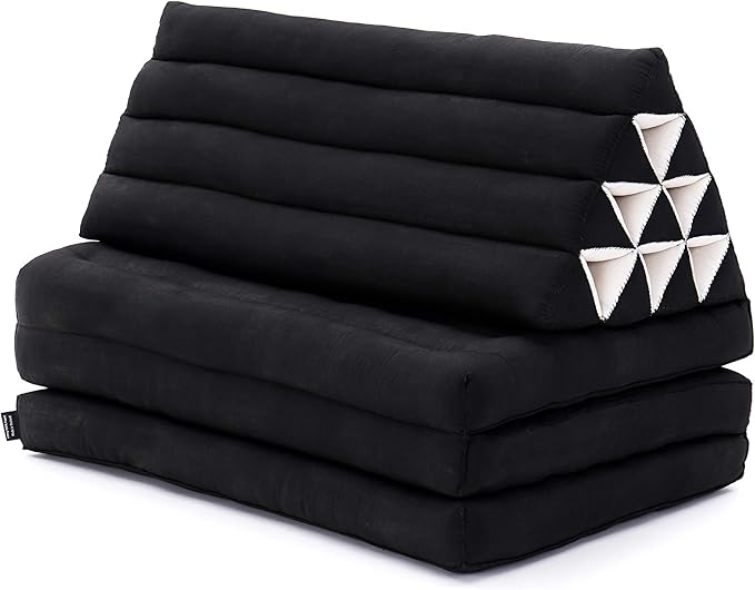 Leewadee 3-Fold Mat XXL with Triangle Cushion – Firm TV Pillow, Foldable - Image 3