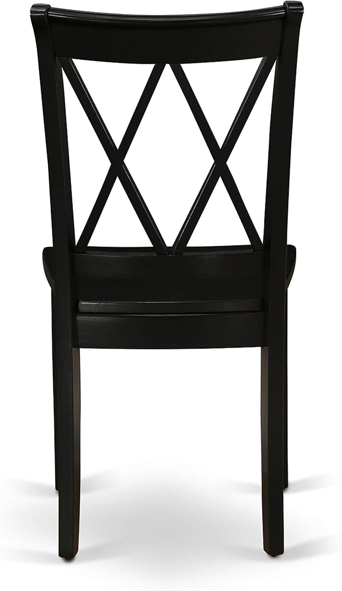 East West Furniture DLCL5-BLK-W 5 Piece Dining Table Set - Image 12