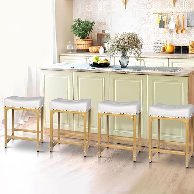 Bar Stools Set of 2, Counter Height Bar Stools - Image 2