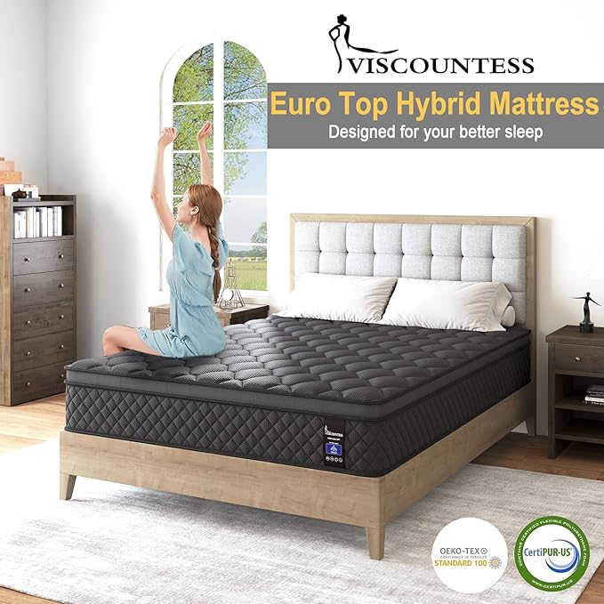 King Mattress, 10 Inch Hybrid Mattresses Medium Firm - Image 3