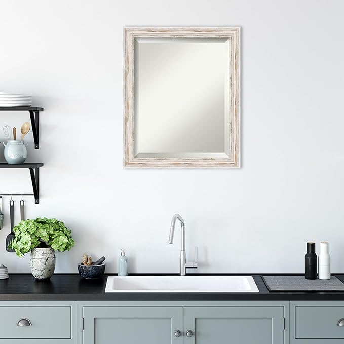 Amanti Art White Bathroom Mirror - Image 5